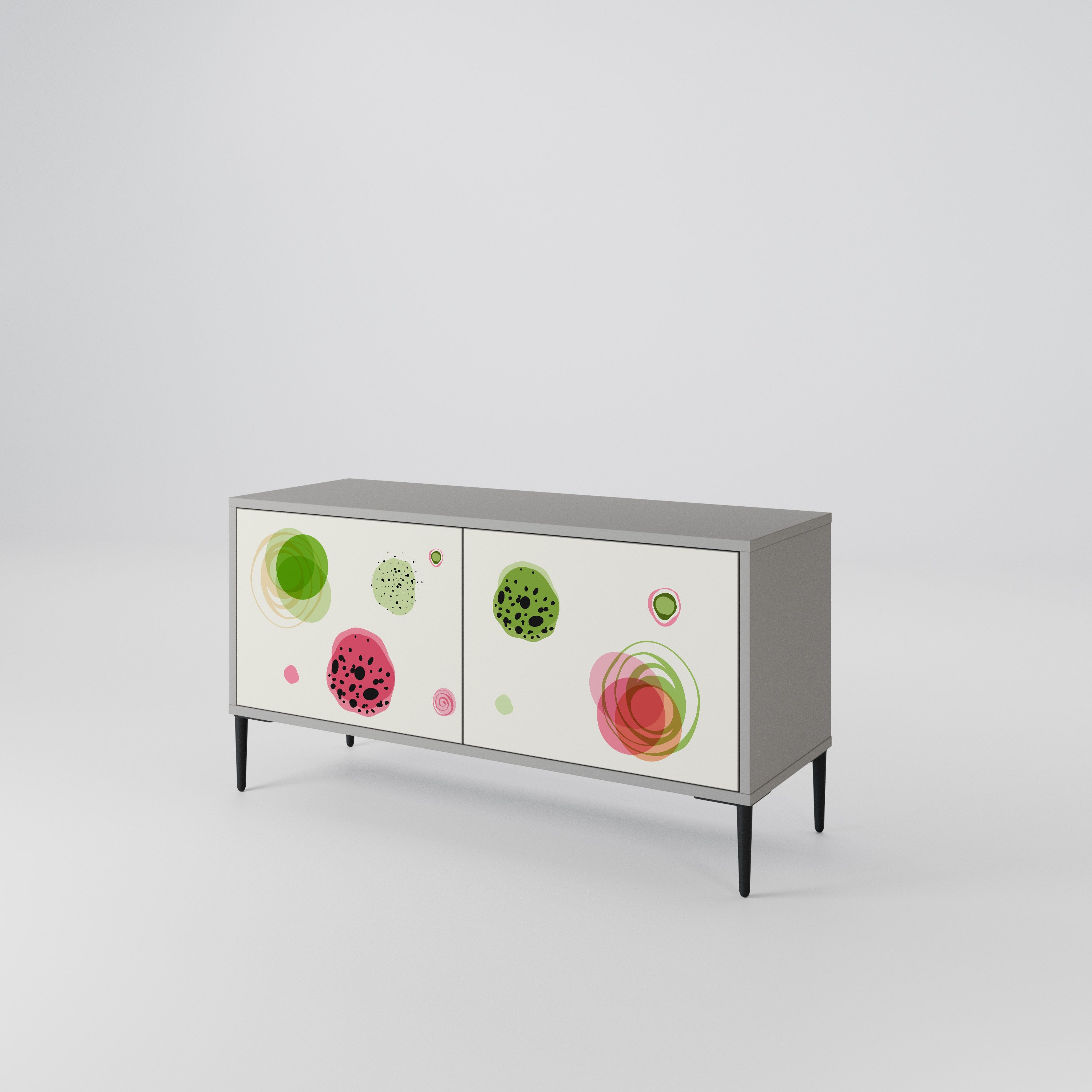 COLORFUL COSMOS Compact 2-Door TV Cabinet