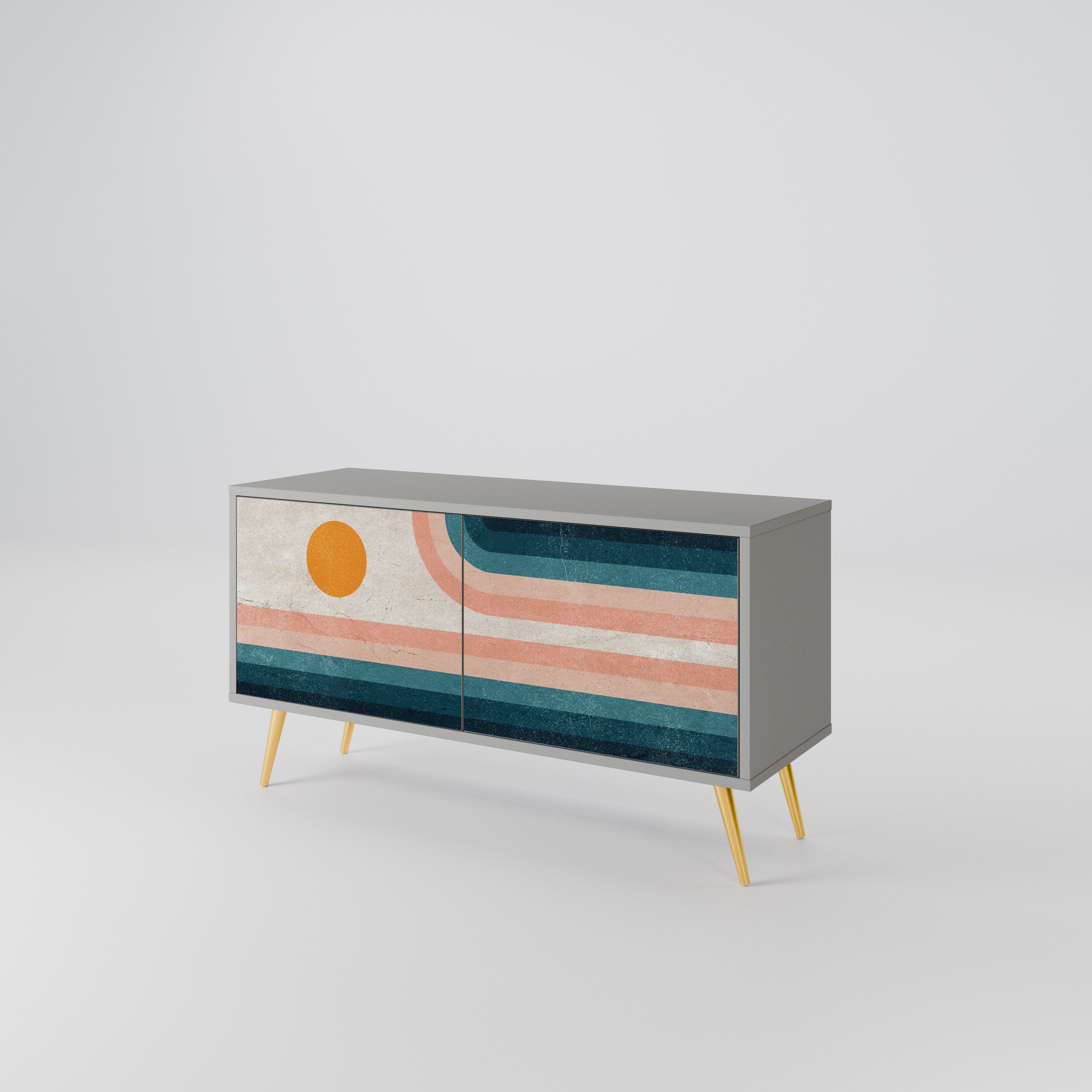 TWO HALVES Compact 2-Door TV Cabinet