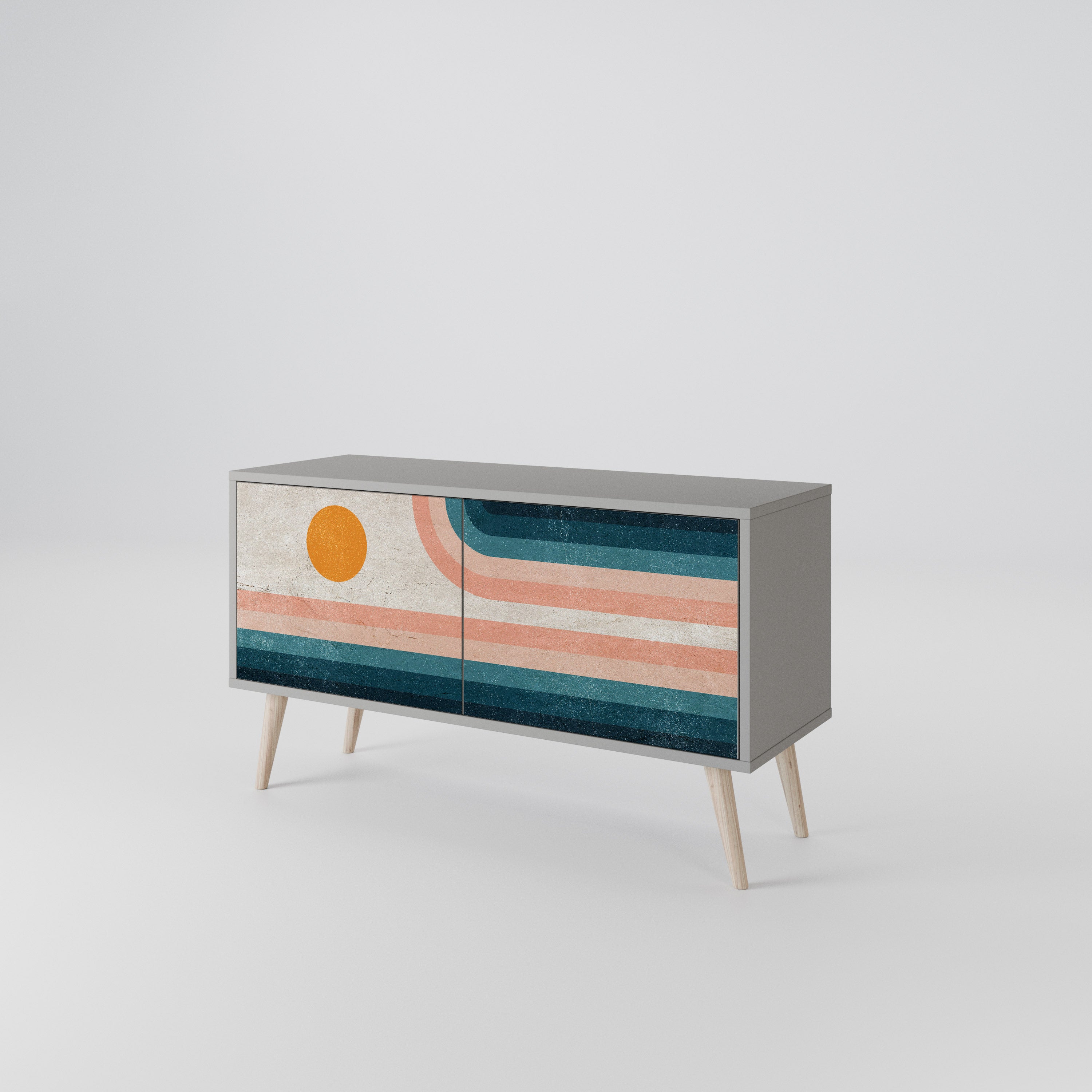 TWO HALVES Compact 2-Door TV Cabinet