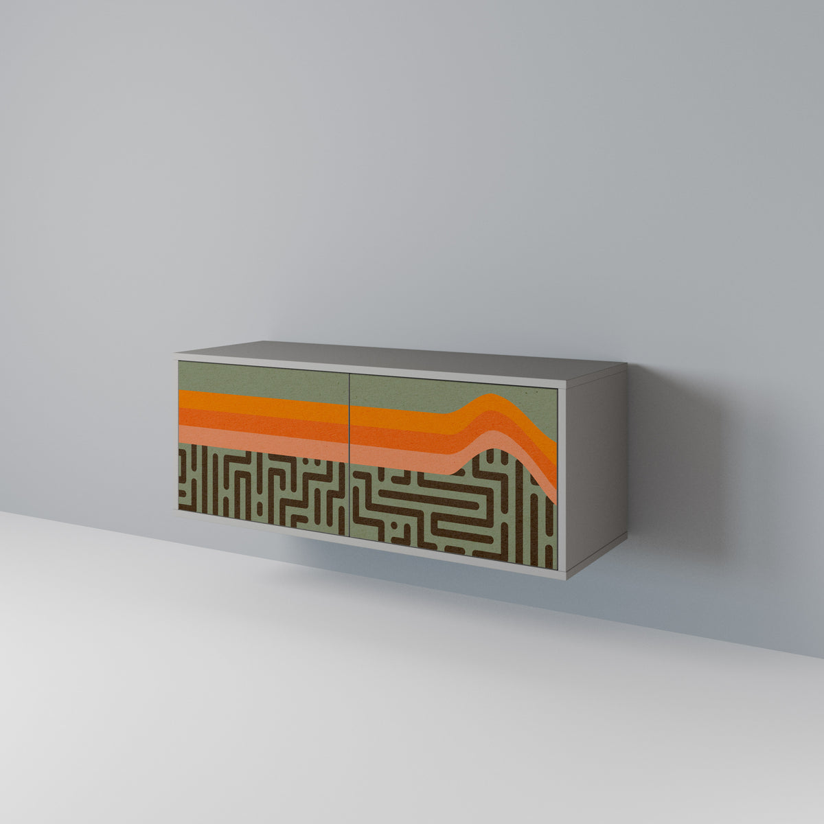 SIMPLE SOLUTIONS Kompaktní dvoudveřový TV stolek