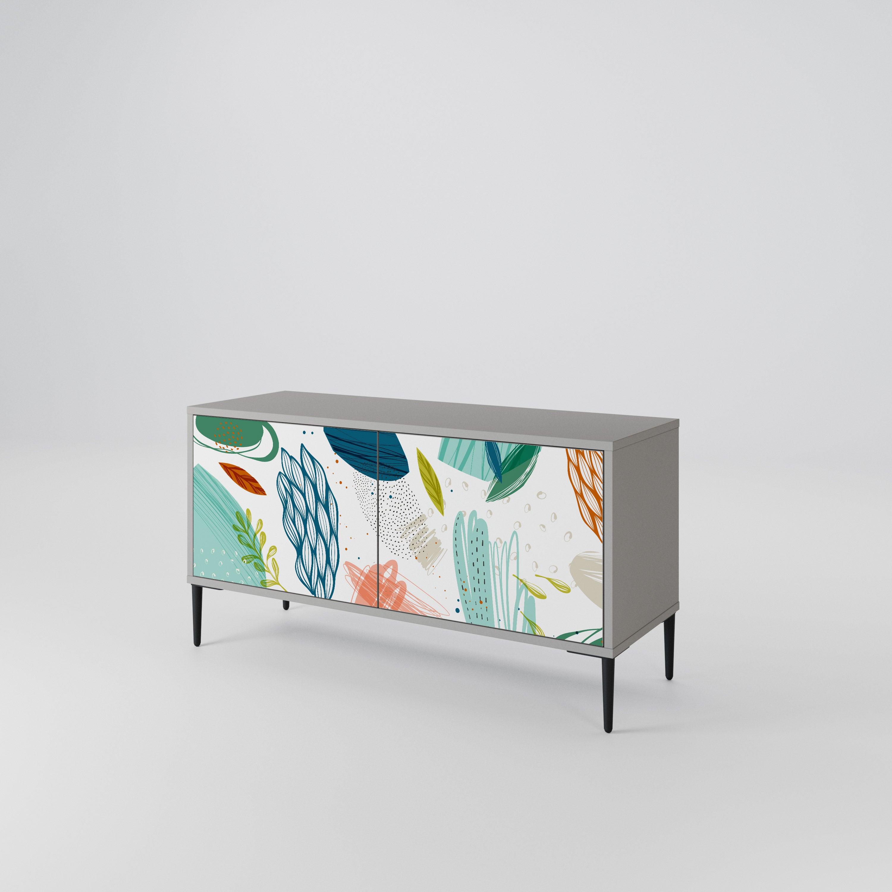 BOTANICAL HURRICANE Compact 2-Door TV Cabinet