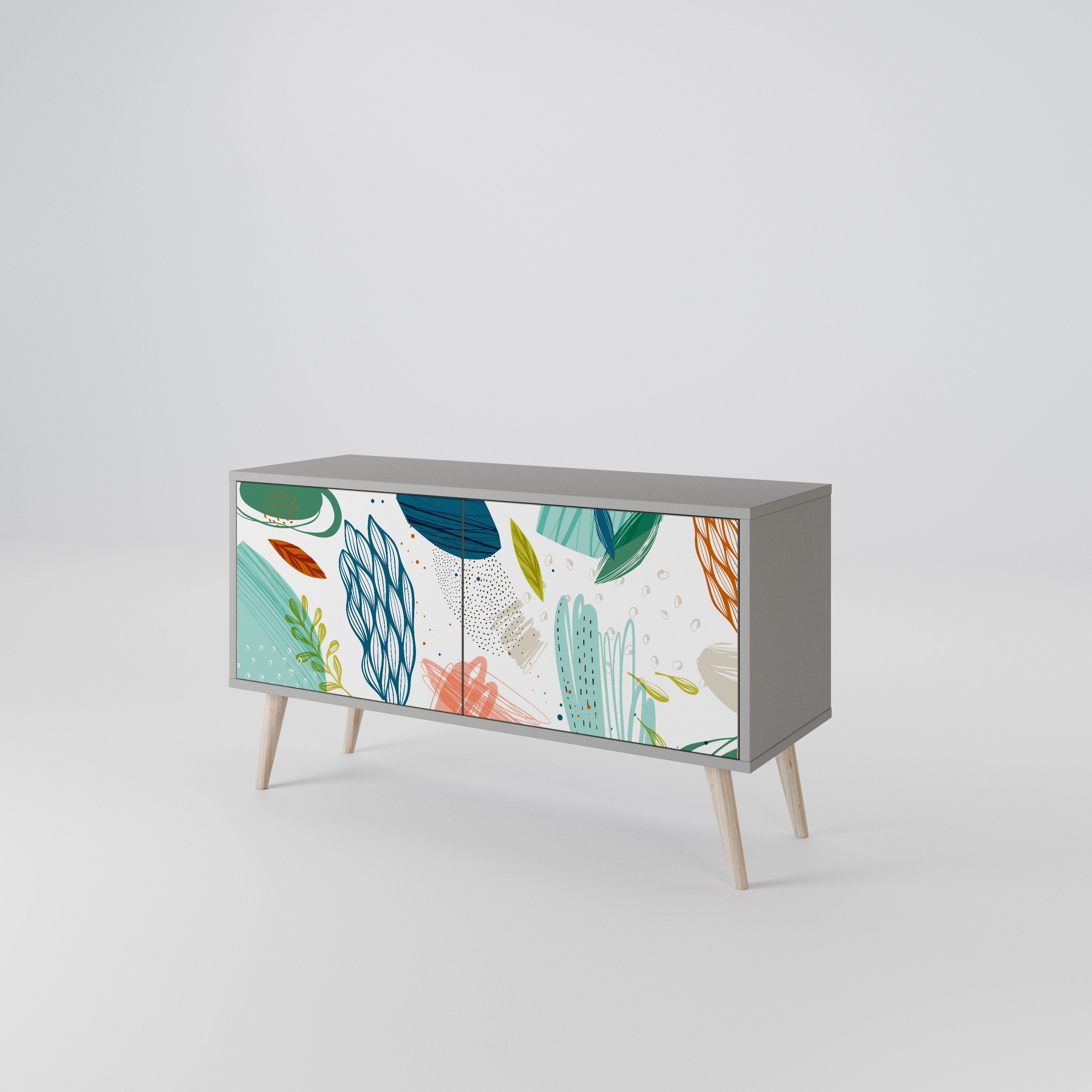 BOTANICAL HURRICANE Compact 2-Door TV Cabinet