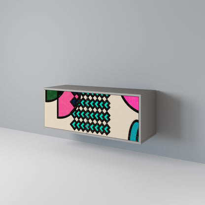 GEOMETRIC RHAPSODY Kompaktní dvoudveřový TV stolek