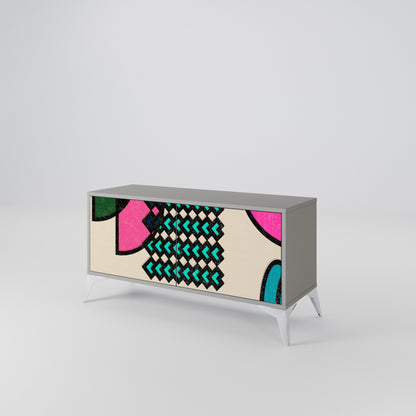GEOMETRIC RHAPSODY Kompaktní dvoudveřový TV stolek