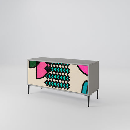 GEOMETRIC RHAPSODY Kompaktní dvoudveřový TV stolek