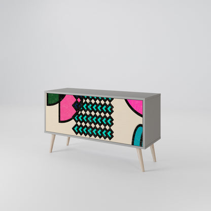 GEOMETRIC RHAPSODY Kompaktní dvoudveřový TV stolek
