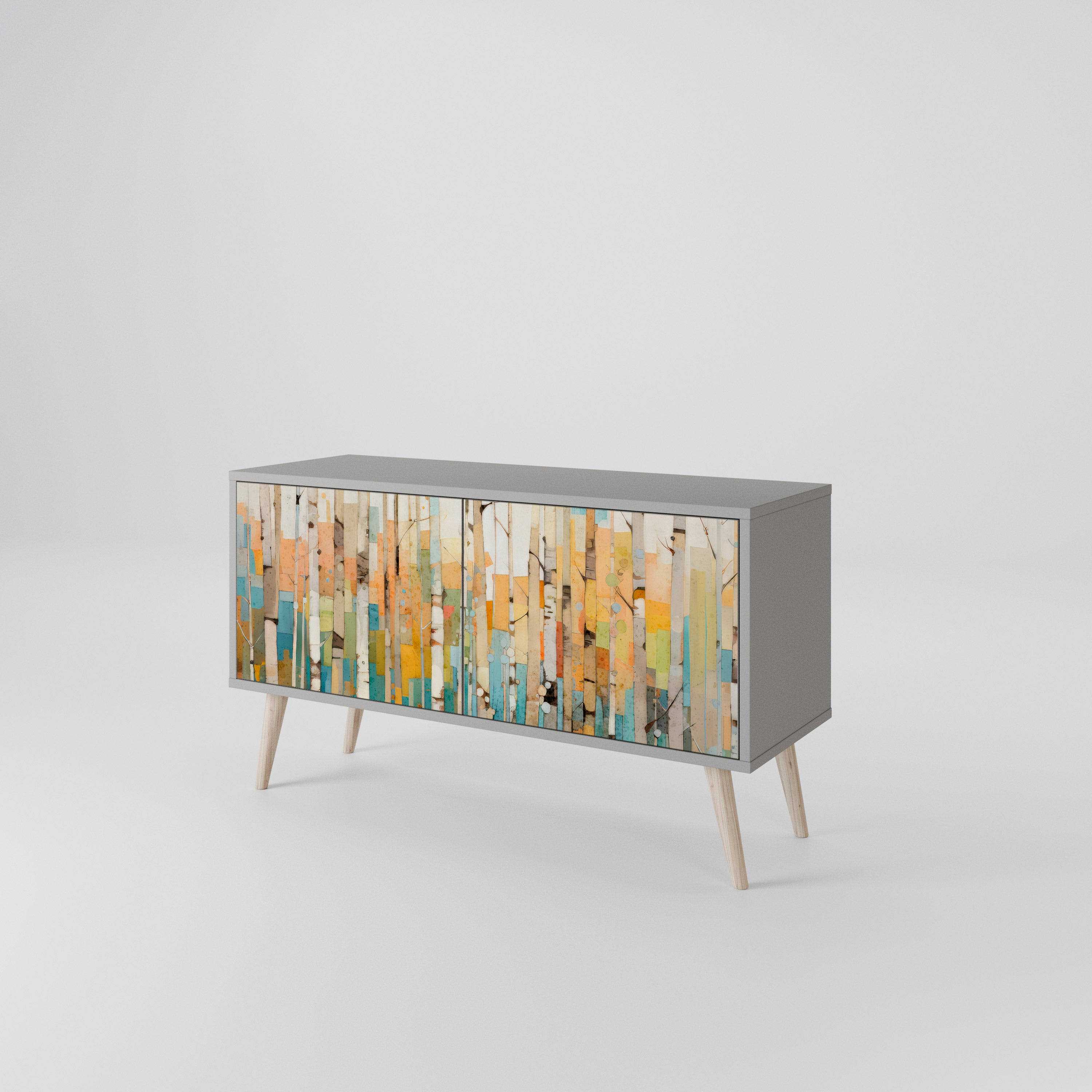 BIRCH KALEIDOSCOPE Compact 2-Door TV Cabinet