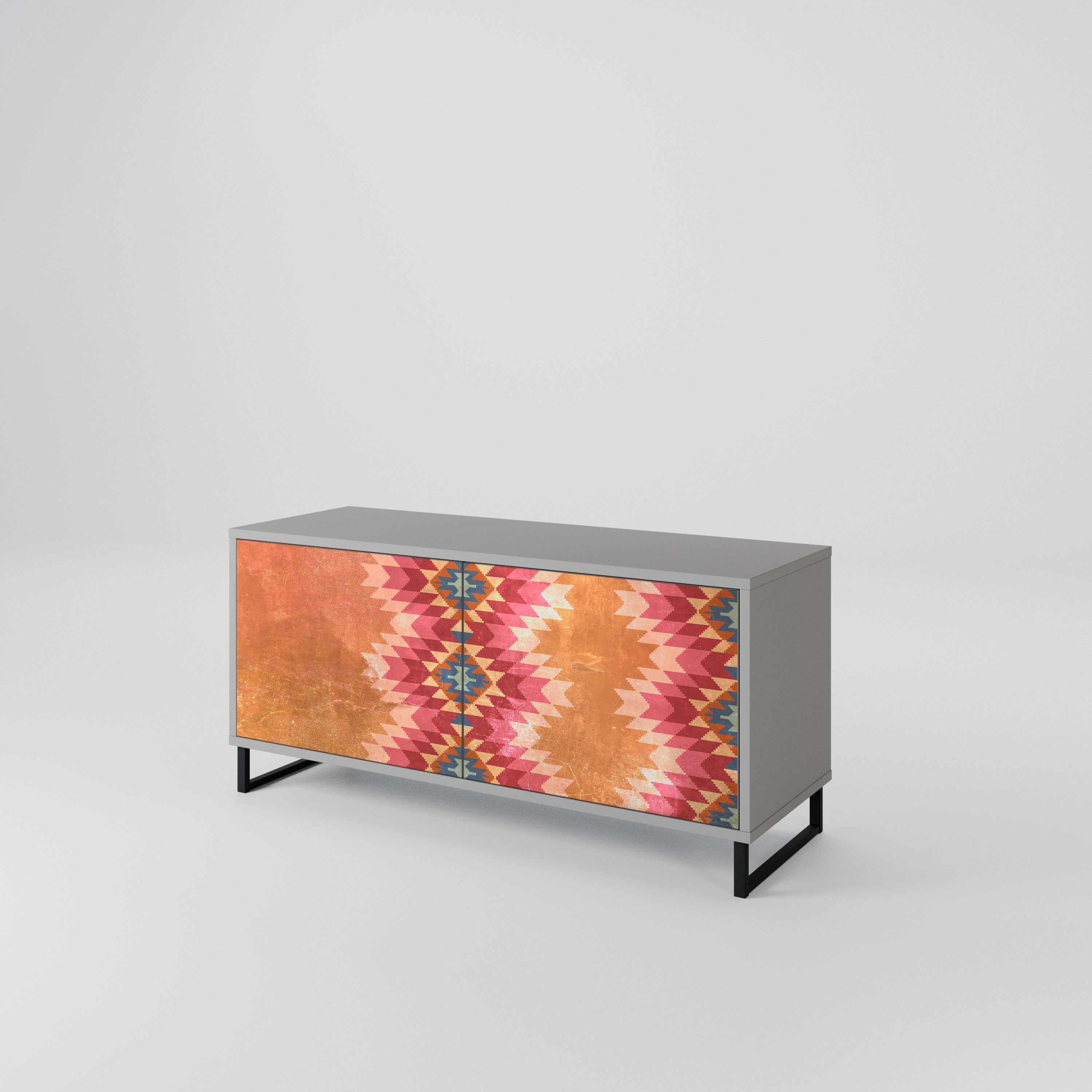 INDIAN FOLK Compact 2-Door TV Cabinet