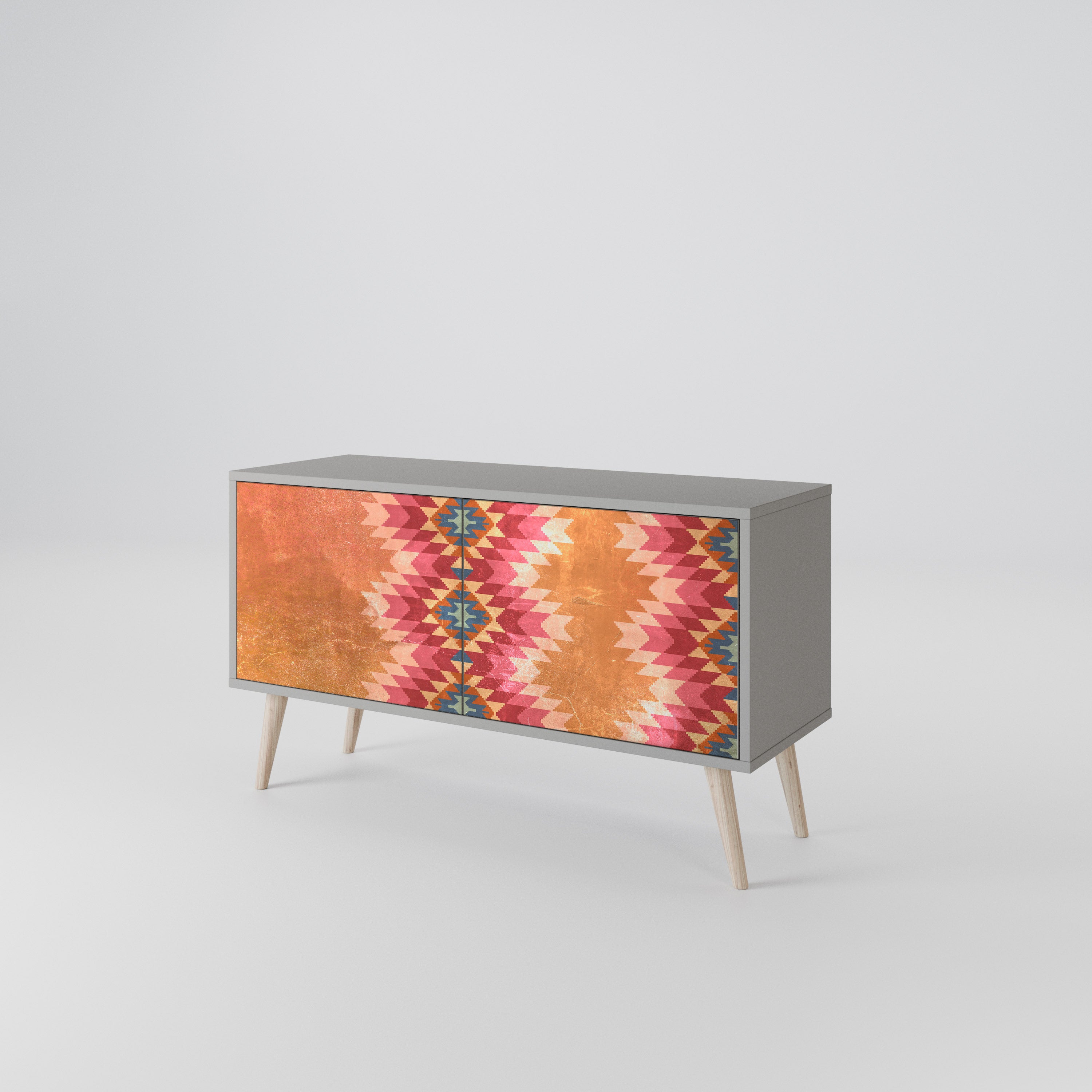 INDIAN FOLK Compact 2-Door TV Cabinet