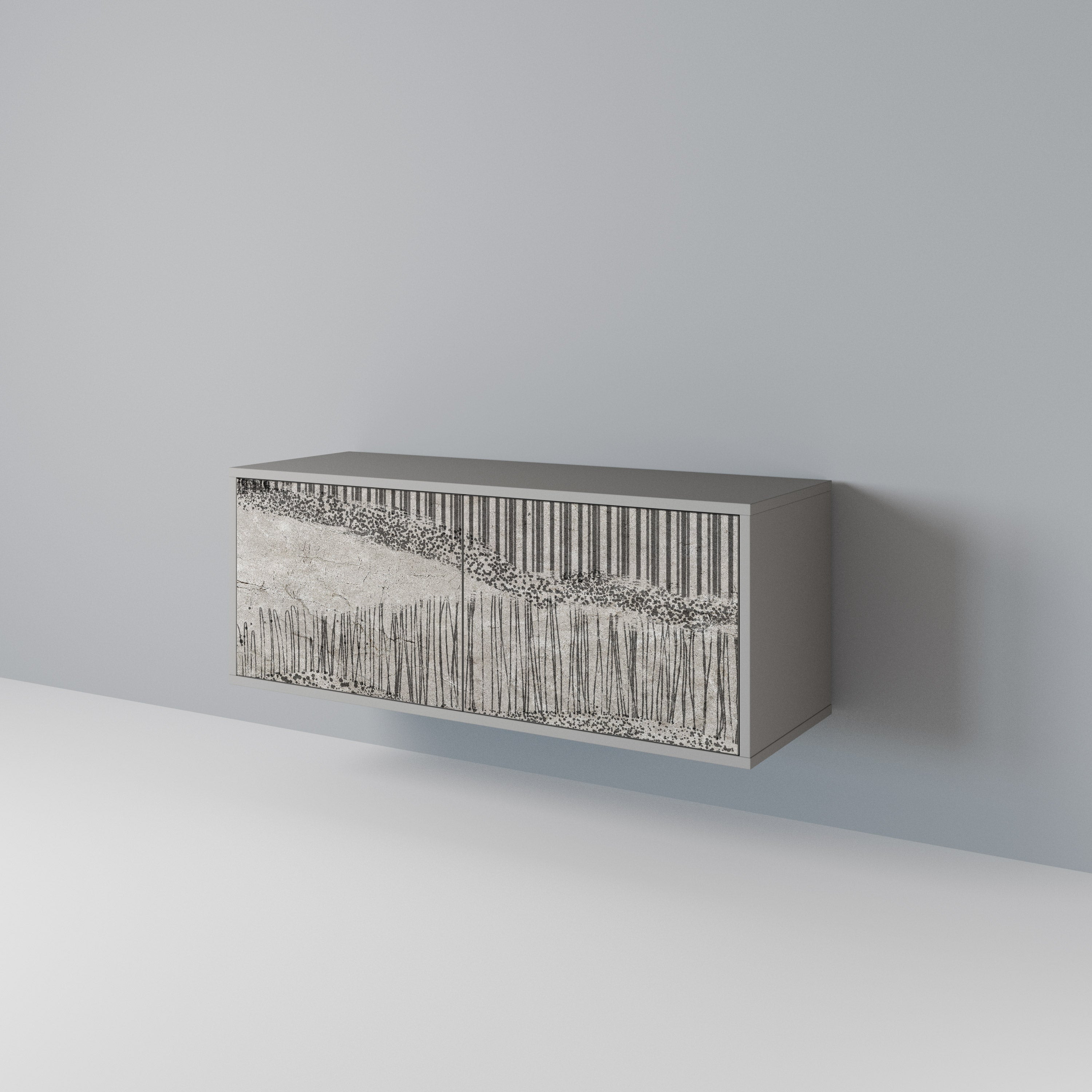 GRAIN LINES Compact 2-Door TV Cabinet