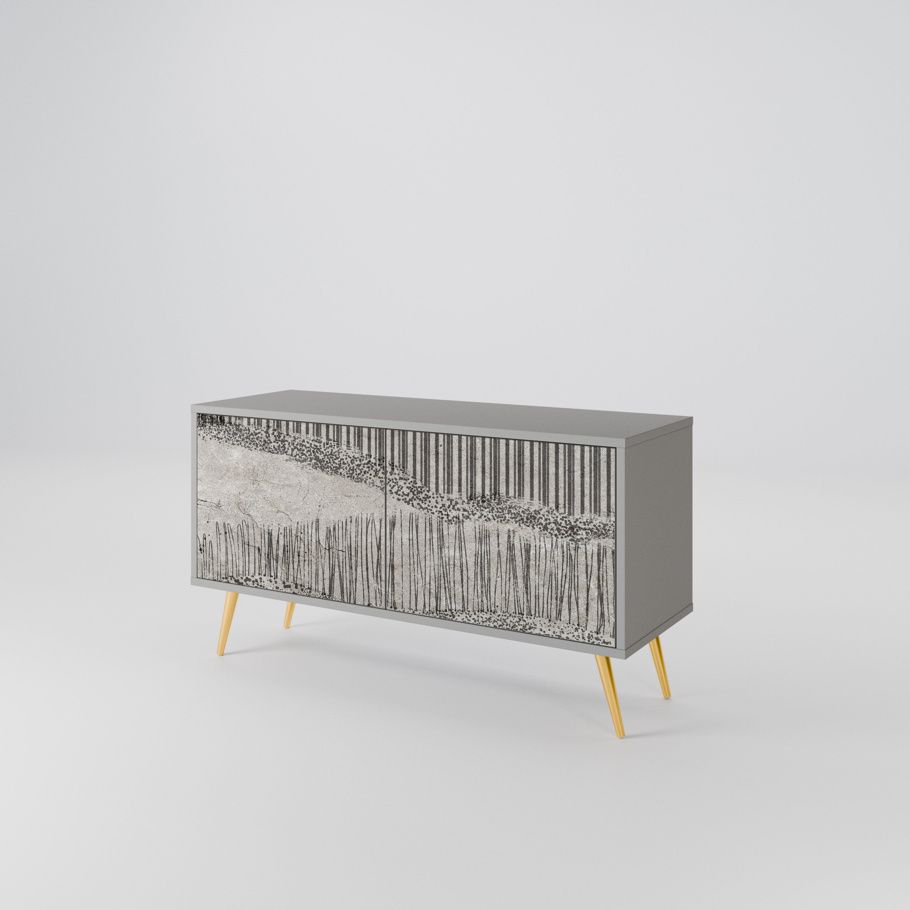 GRAIN LINES Compact 2-Door TV Cabinet