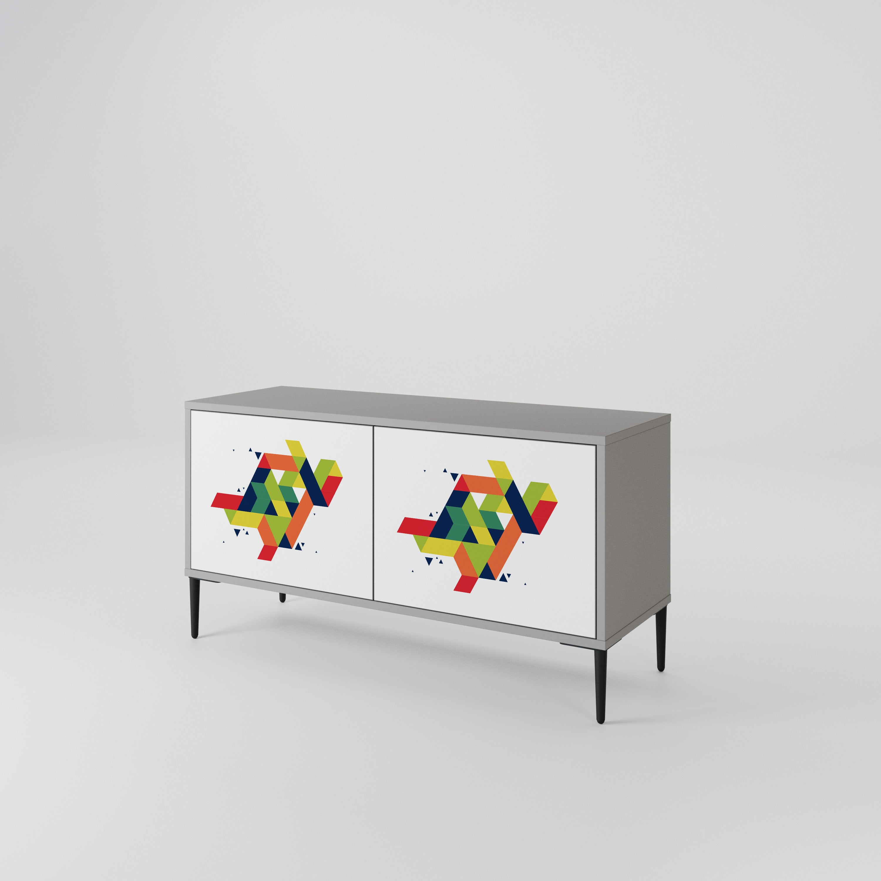 FUTURE SIGN Compact 2-Door TV Cabinet