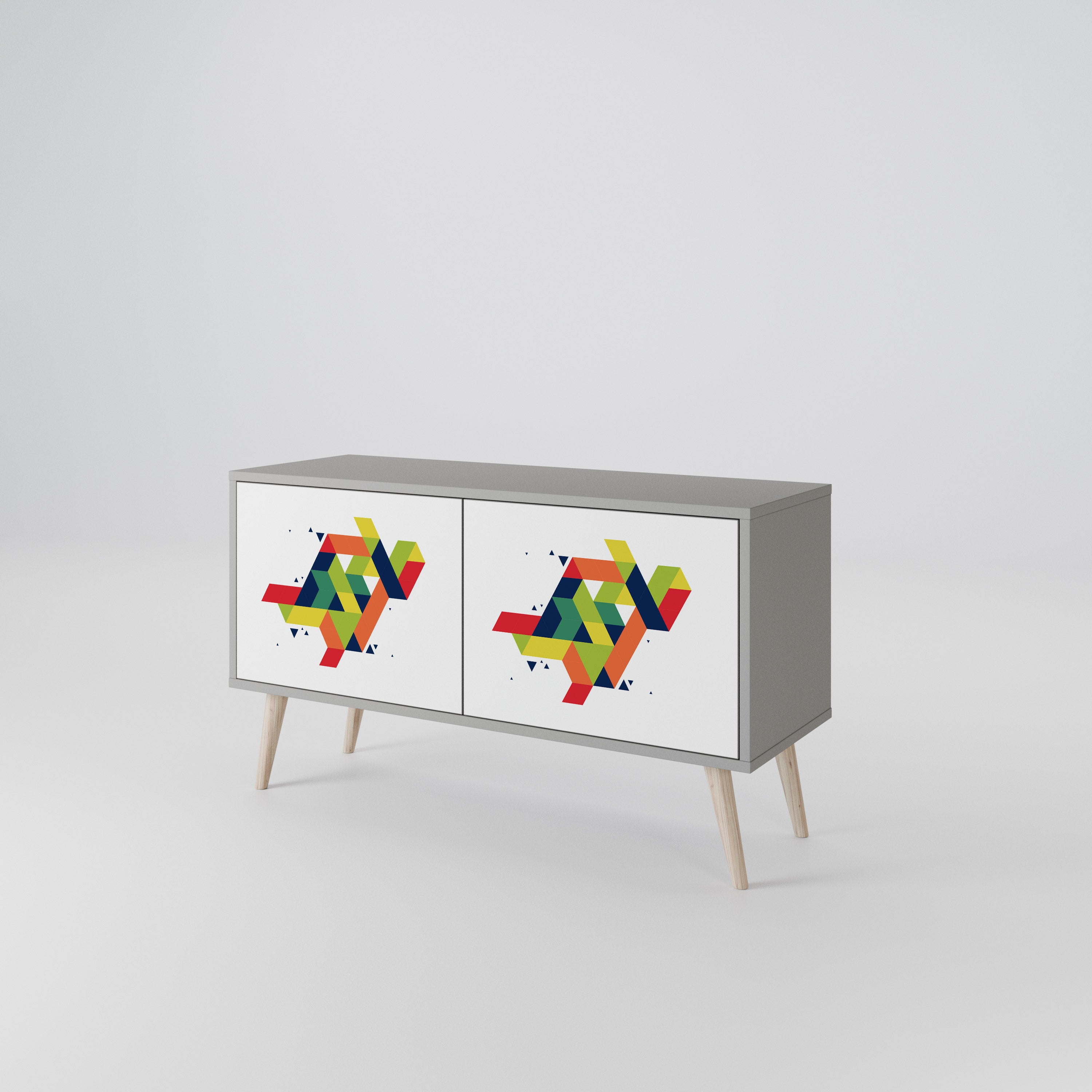 FUTURE SIGN Compact 2-Door TV Cabinet