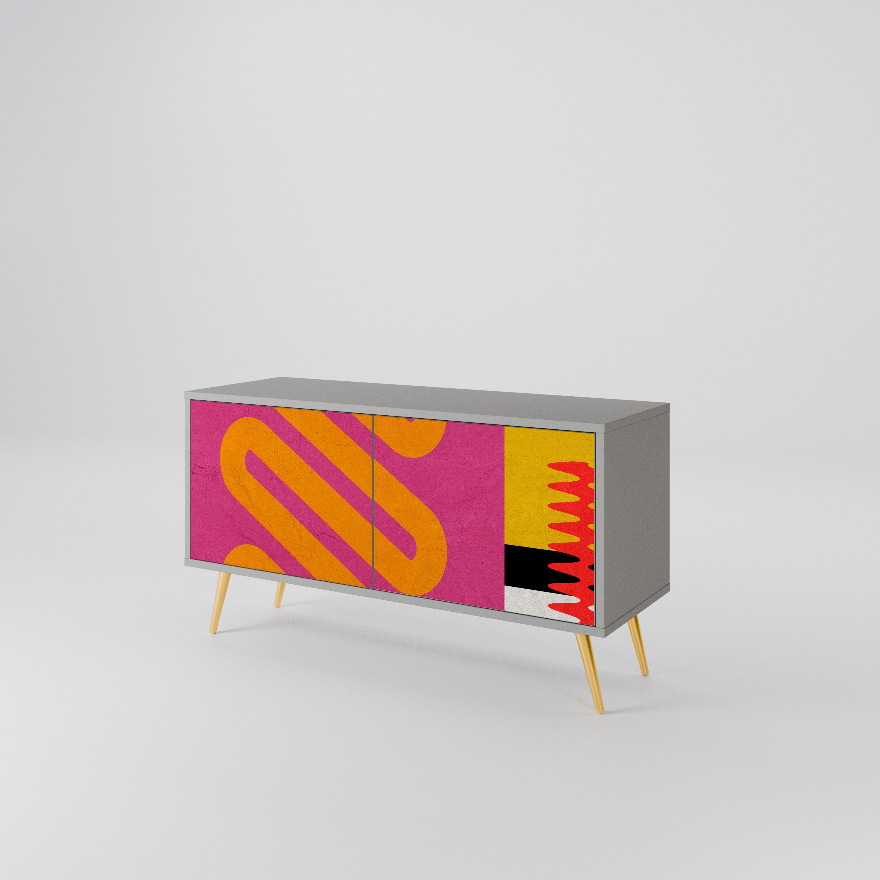 VIVID ART Compact 2-Door TV Cabinet