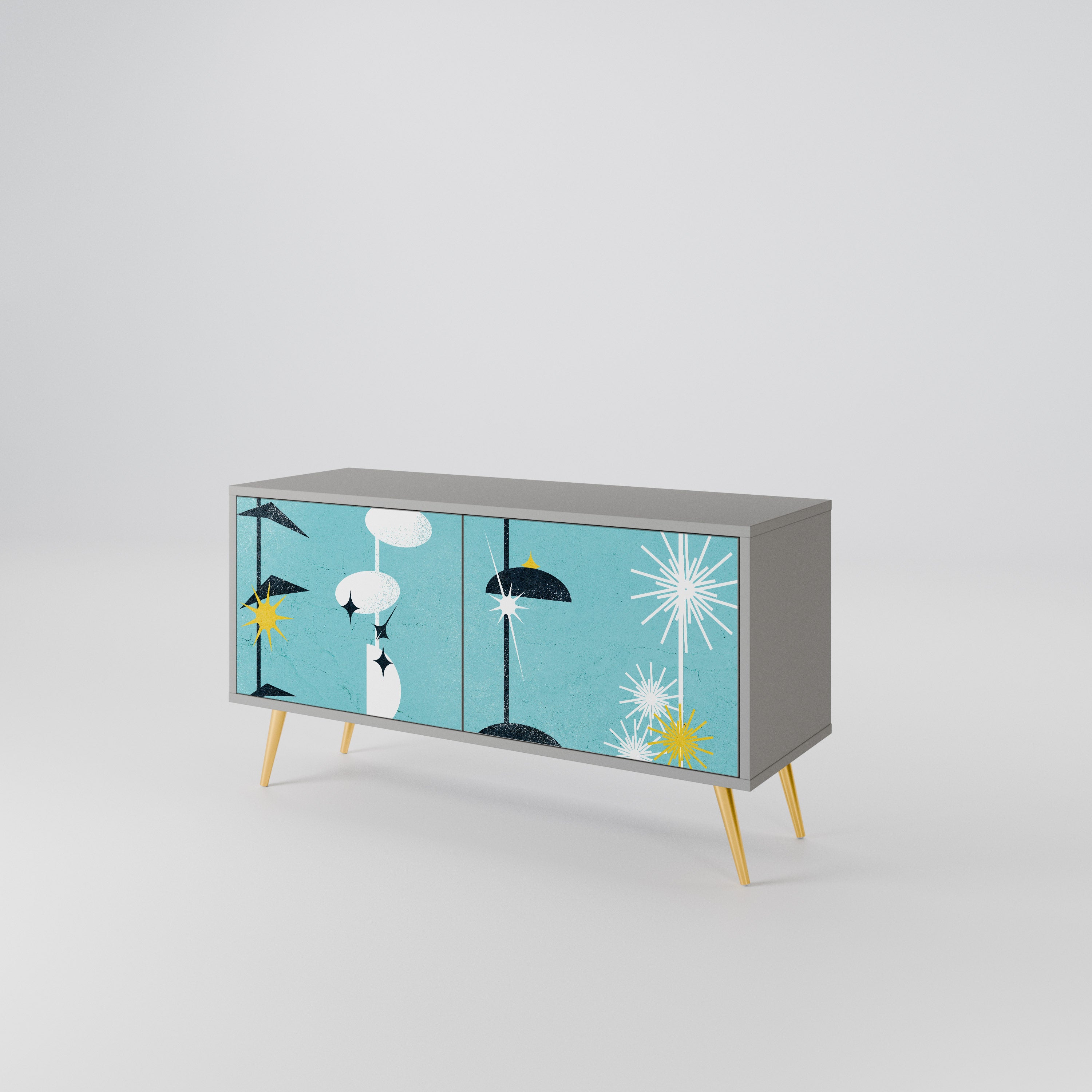 PATHS TO HAPPINESS Compact 2-Door TV Cabinet