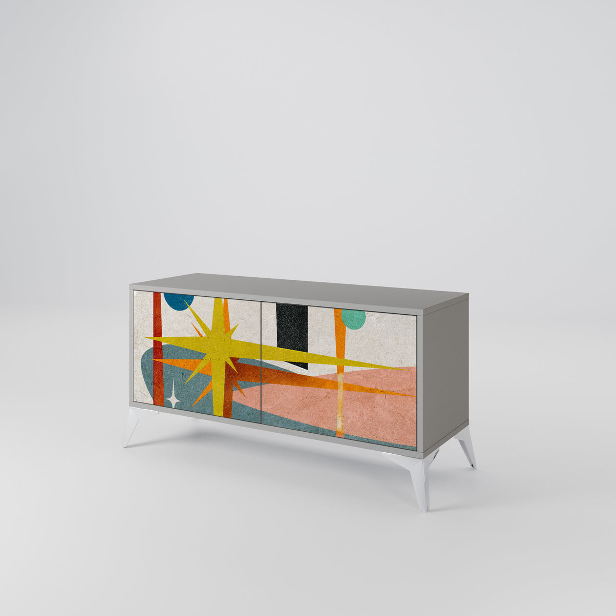 INTERSTELLAR VIBES Kompaktní dvoudveřový TV stolek