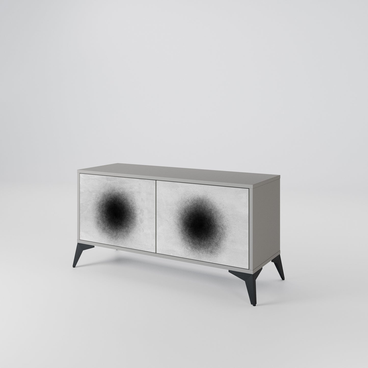 BLACK HOLE Kompaktní dvoudveřový TV stolek