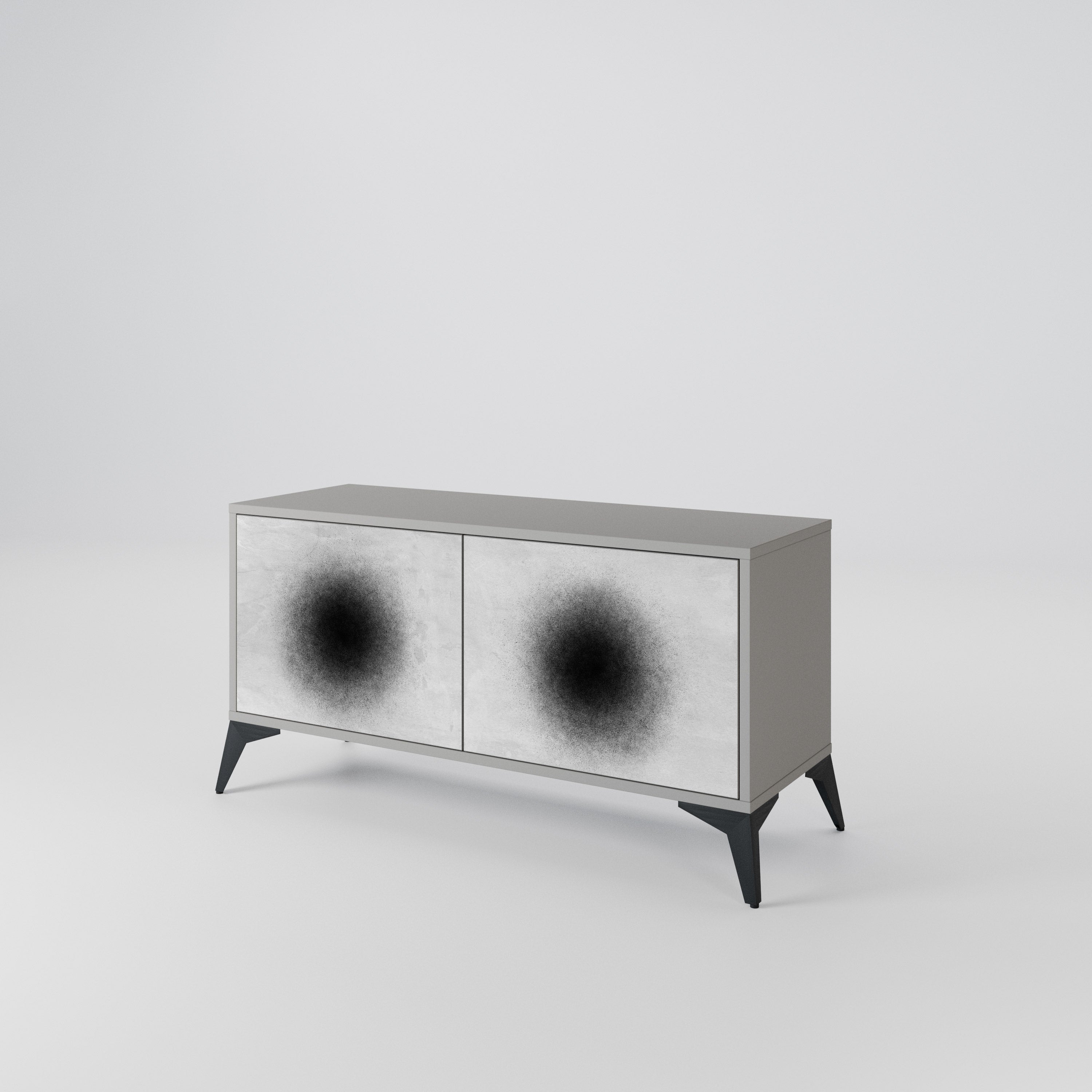 BLACK HOLE Compact 2-Door TV Cabinet