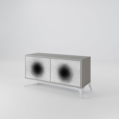 BLACK HOLE Kompaktní dvoudveřový TV stolek