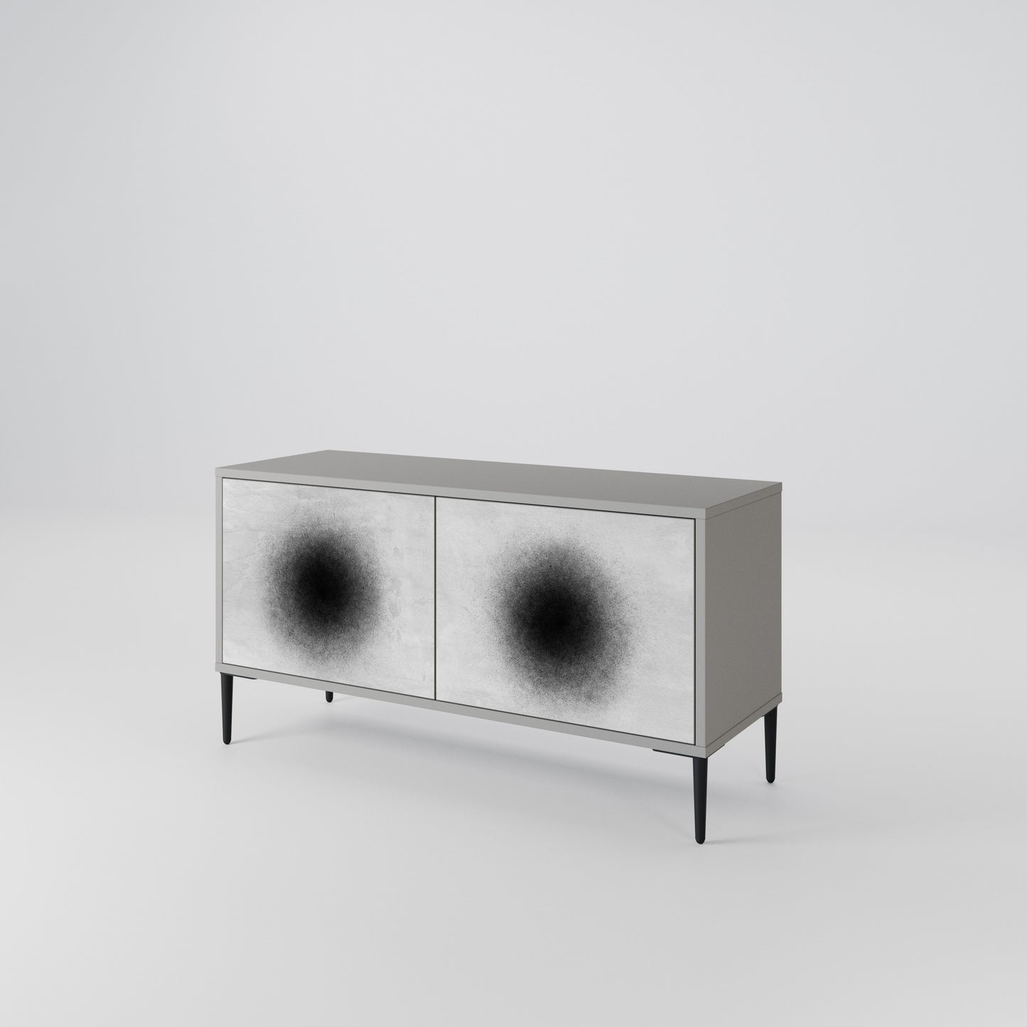 BLACK HOLE Kompaktní dvoudveřový TV stolek