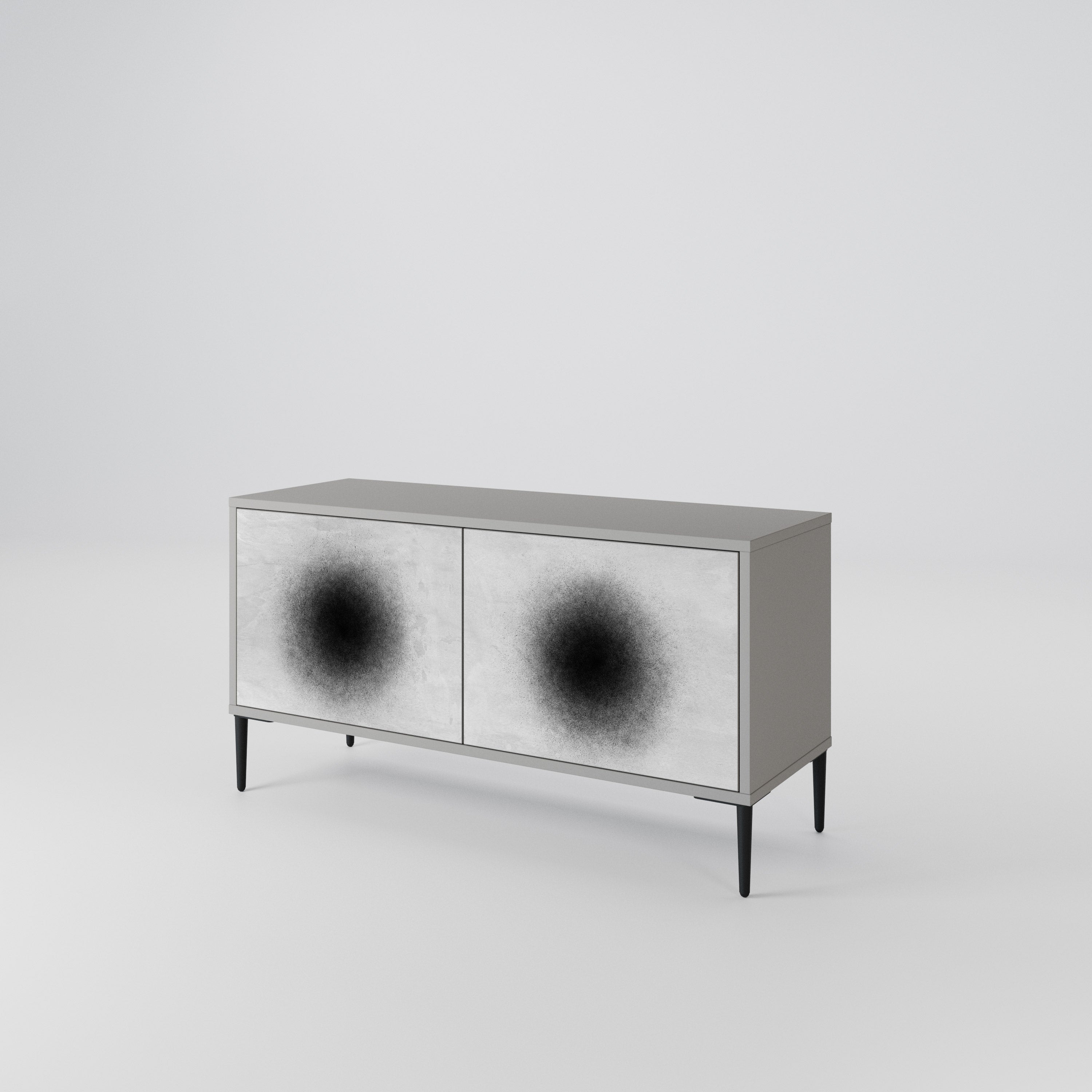 BLACK HOLE Compact 2-Door TV Cabinet