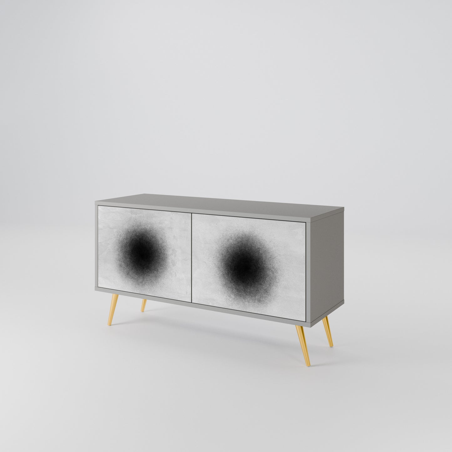 BLACK HOLE Kompaktní dvoudveřový TV stolek