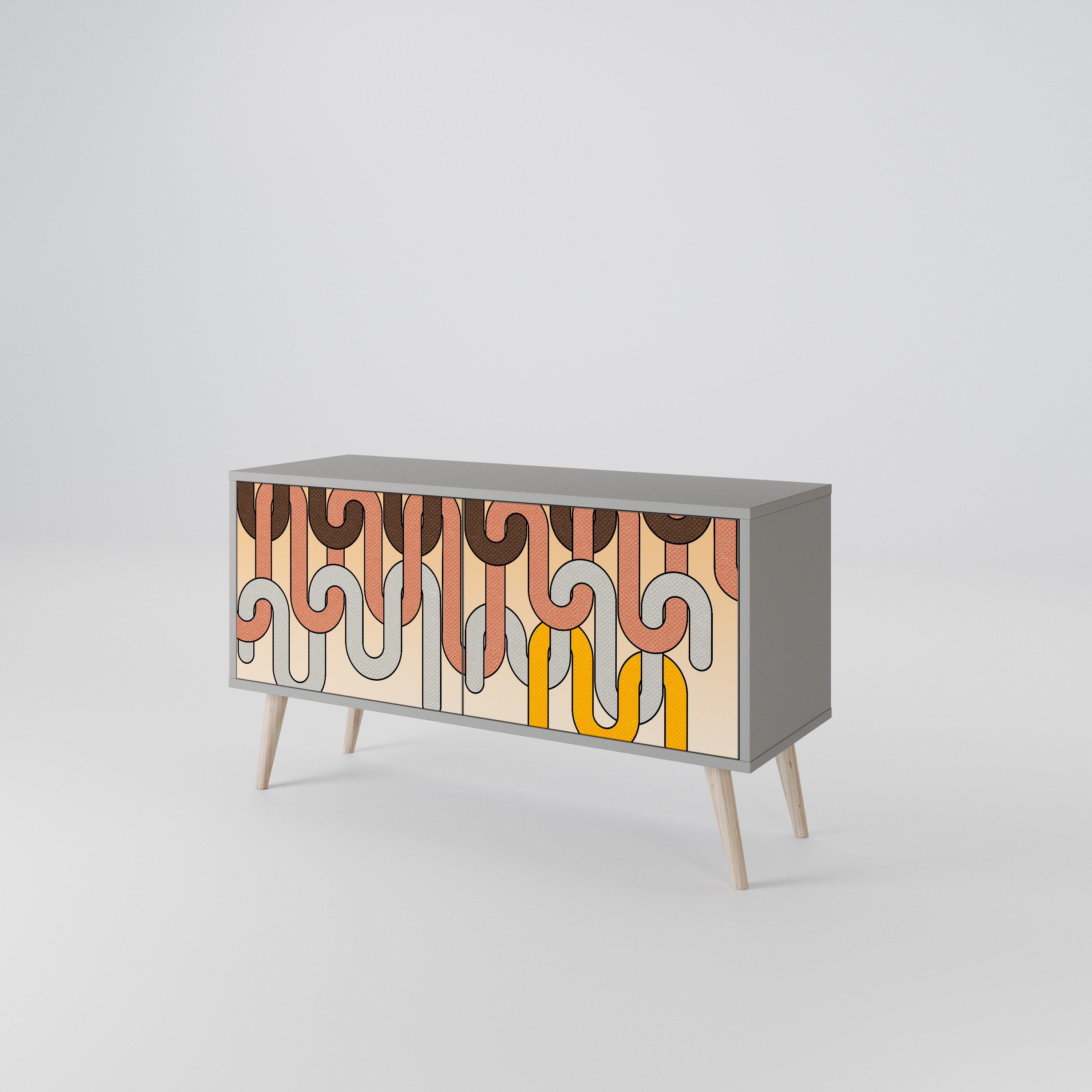 COLORFUL STRINGS Compact 2-Door TV Cabinet