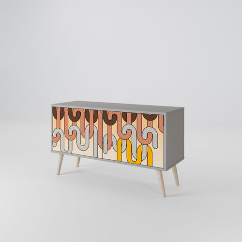 COLORFUL STRINGS Compact 2-Door TV Cabinet