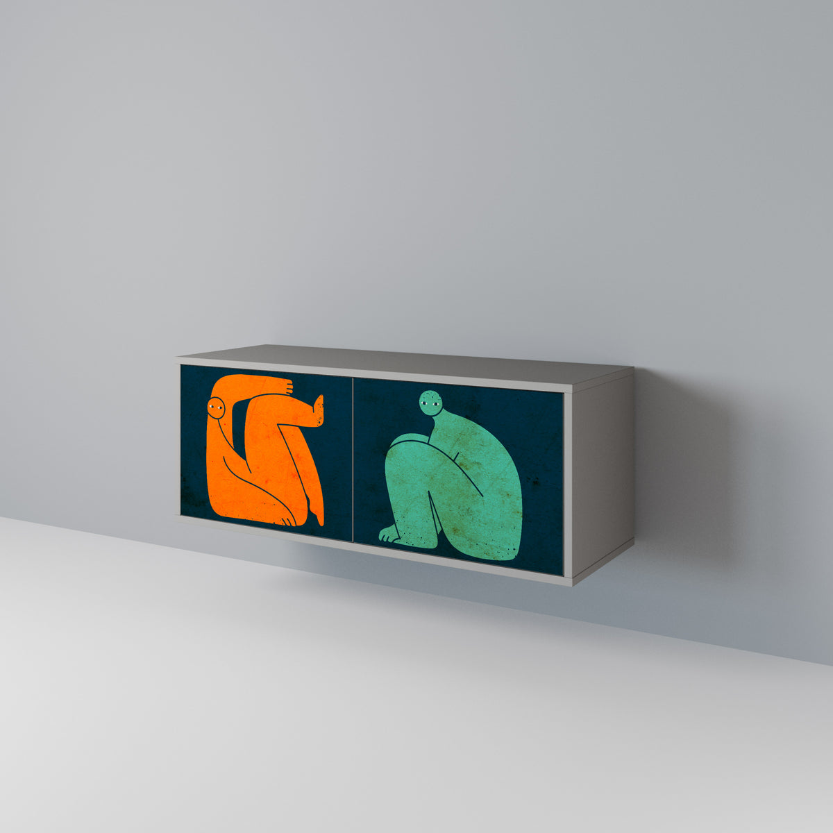 TOGETHER BUT SEPARATELY Kompaktní dvoudveřový TV stolek