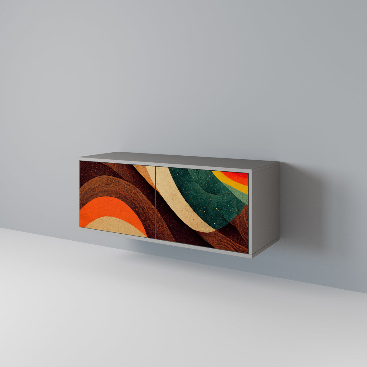 COLORFUL STRANDS Kompaktní dvoudveřový TV stolek