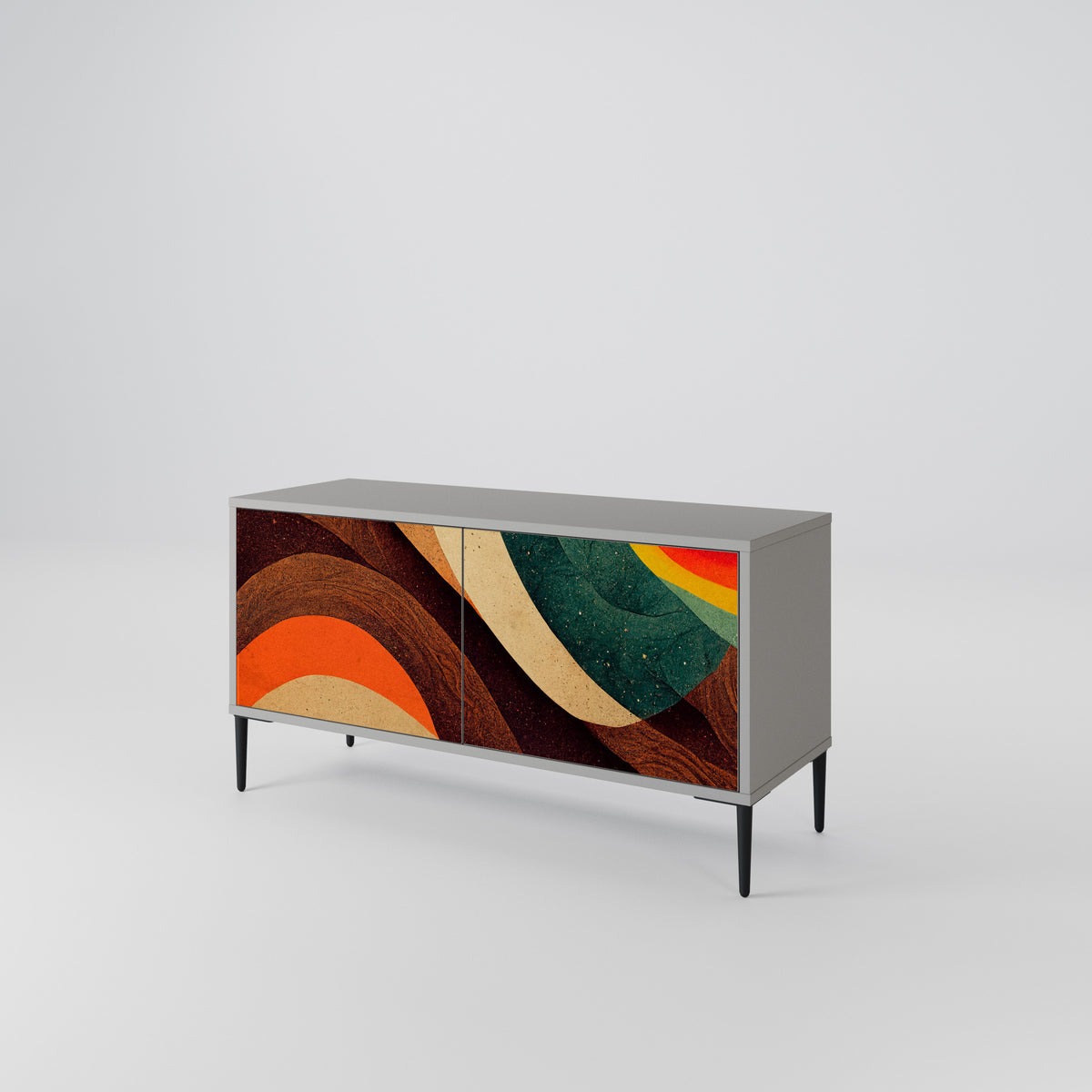 COLORFUL STRANDS Kompaktní dvoudveřový TV stolek