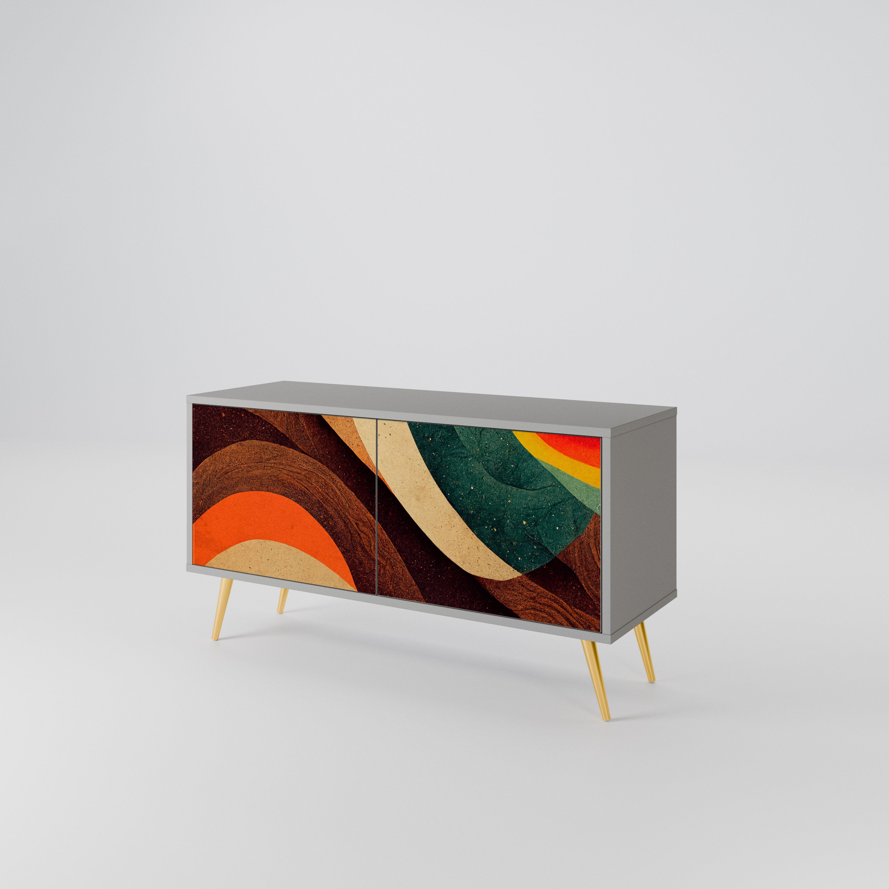 COLORFUL STRANDS Compact 2-Door TV Cabinet