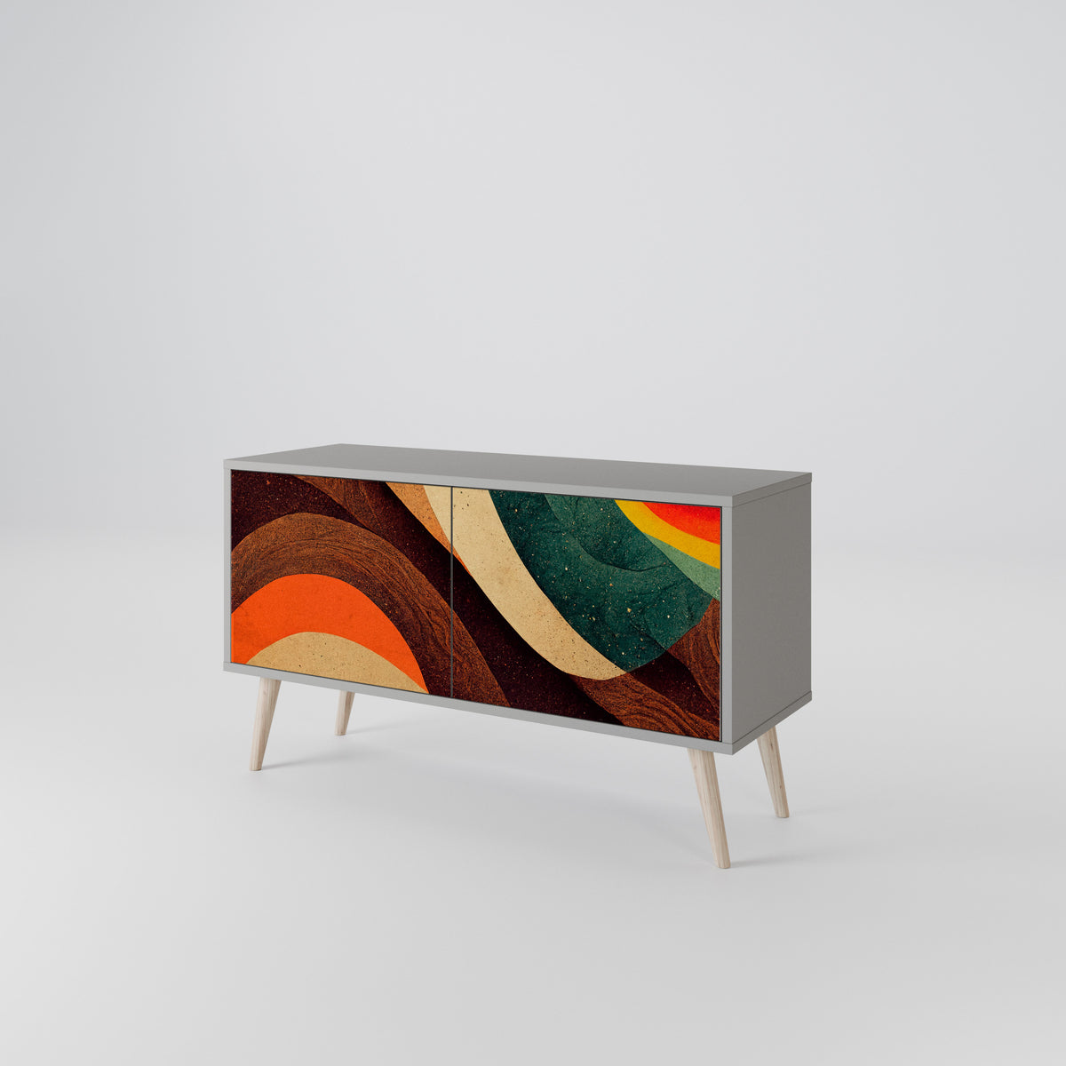 COLORFUL STRANDS Kompaktní dvoudveřový TV stolek