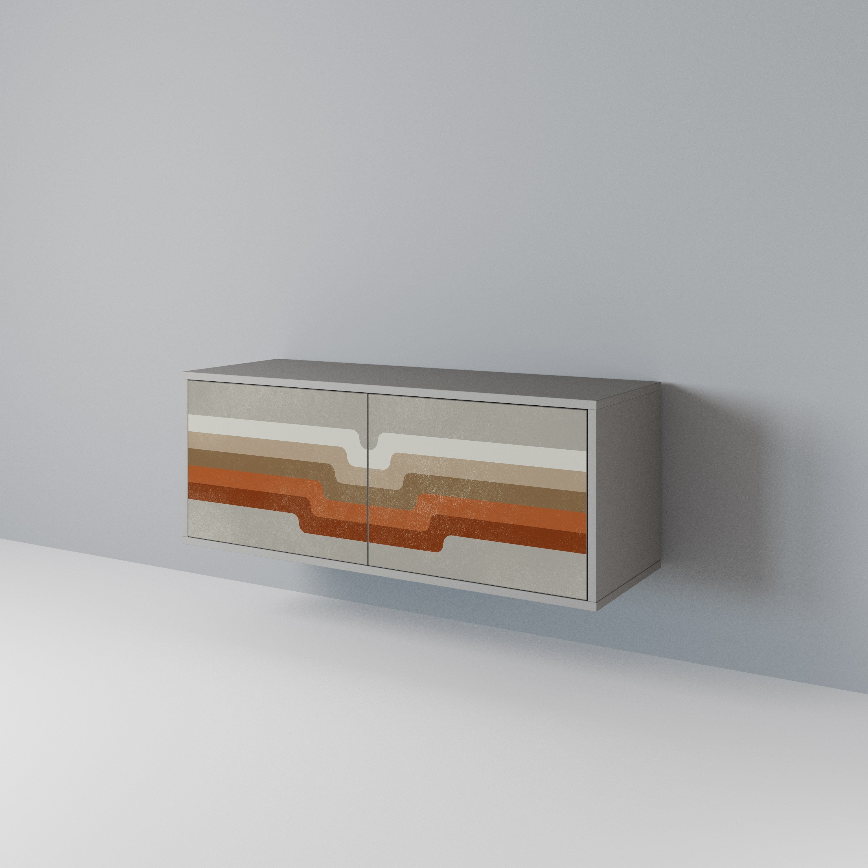 PECULIAR TRAIL Compact 2-Door TV Cabinet