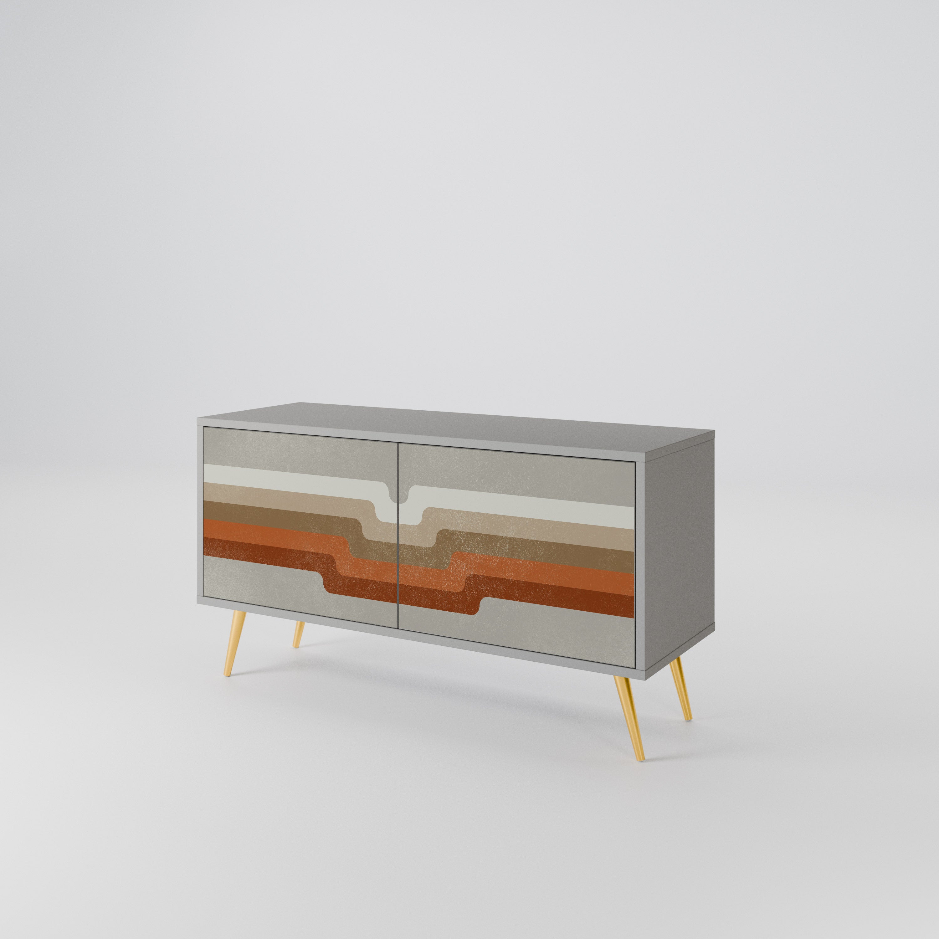 PECULIAR TRAIL Compact 2-Door TV Cabinet