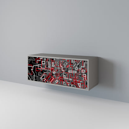 BROKEN LINES Kompaktní dvoudveřový TV stolek