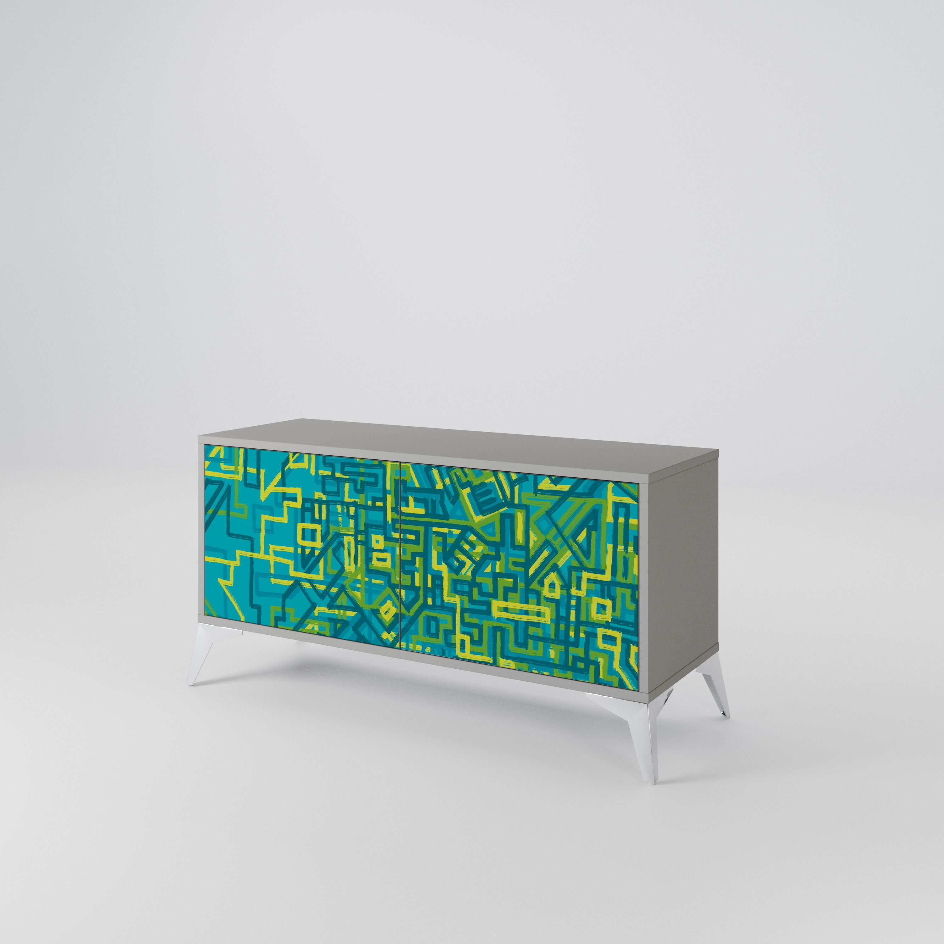 NOSTALGIC MEMORIES Compact 2-Door TV Cabinet