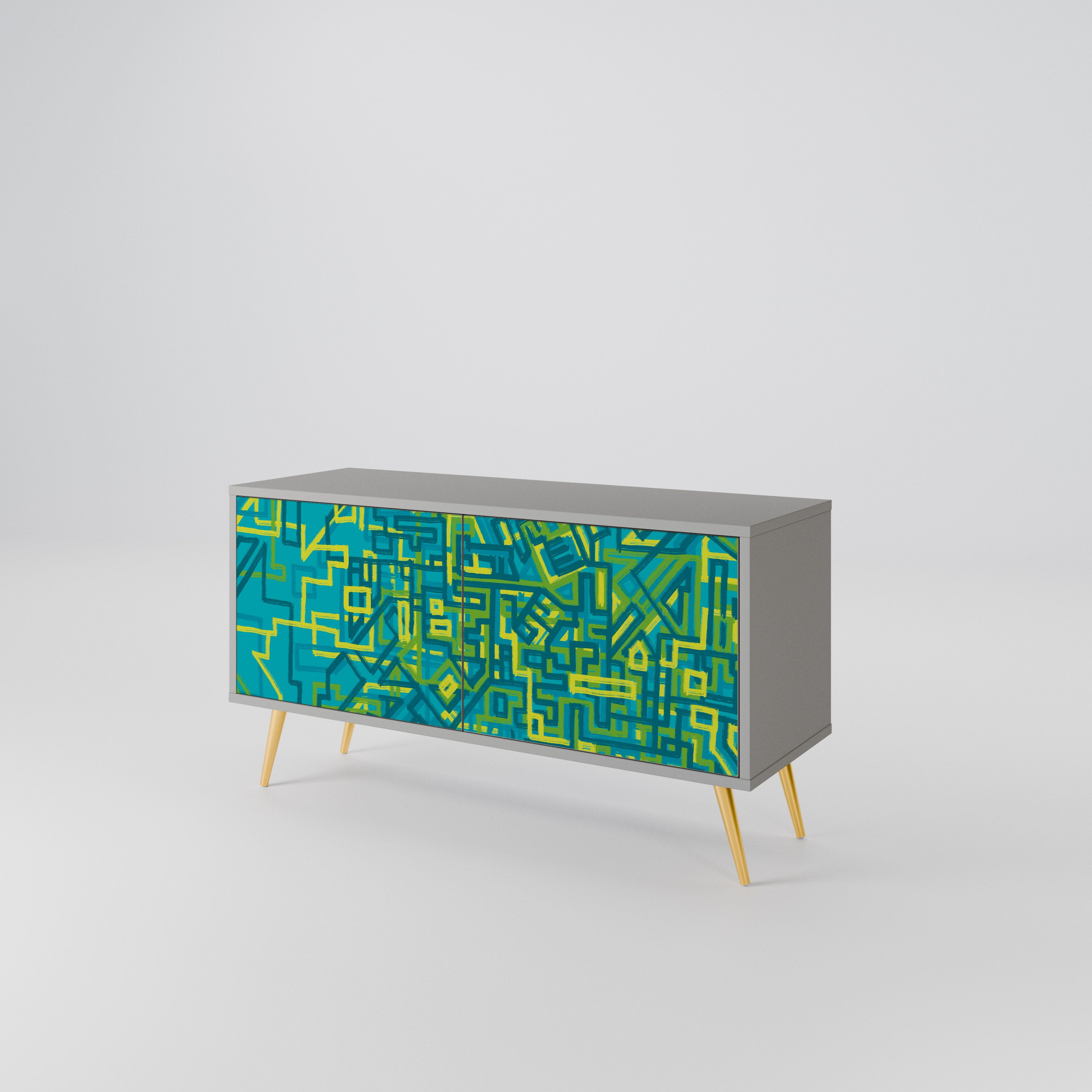 NOSTALGIC MEMORIES Compact 2-Door TV Cabinet