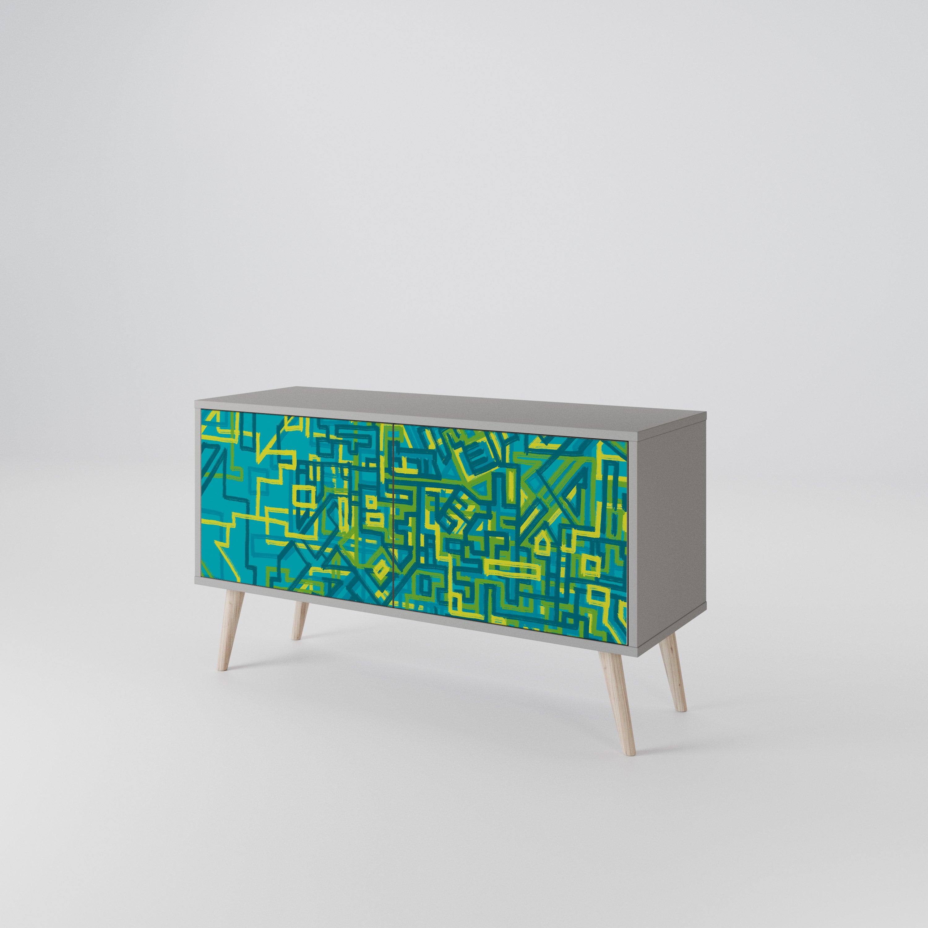 NOSTALGIC MEMORIES Compact 2-Door TV Cabinet