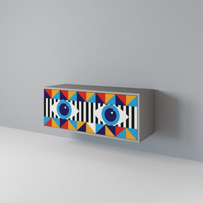 ABSTRACTION AND GEOMETRY Kompaktní dvoudveřový TV stolek