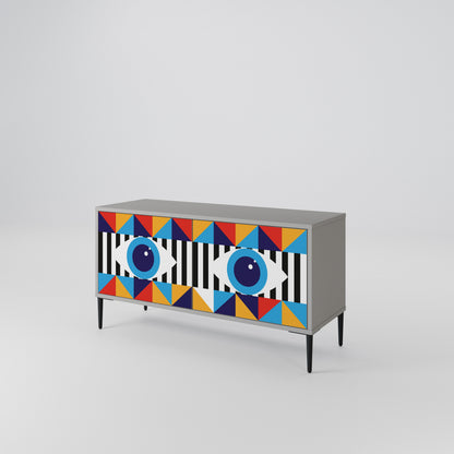 ABSTRACTION AND GEOMETRY Kompaktní dvoudveřový TV stolek