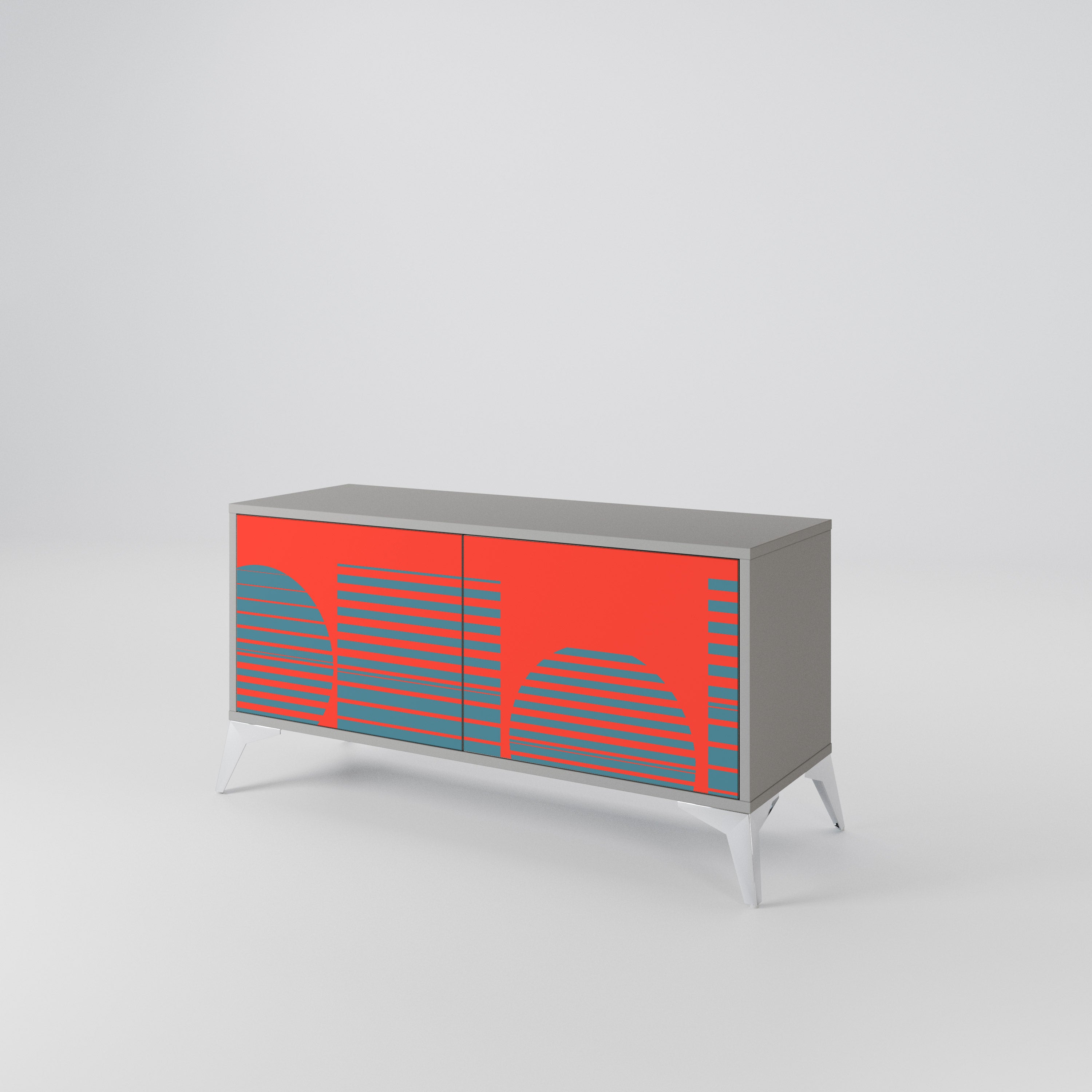 RISING GEOMETRY STARS Compact 2-Door TV Cabinet