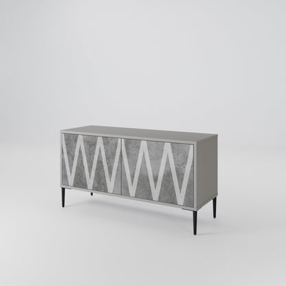 SOLID ZIG ZAG Kompaktní dvoudveřový TV stolek