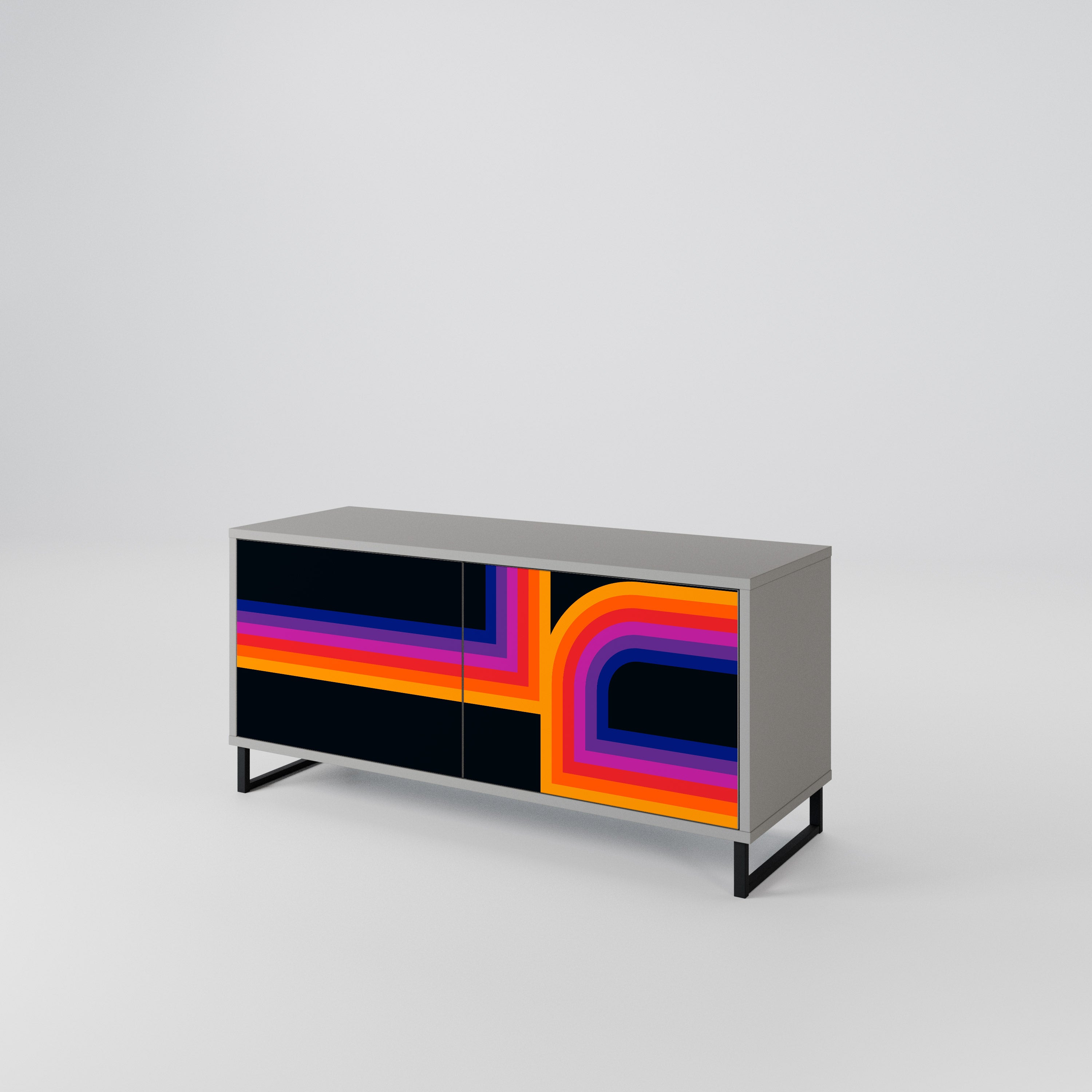 BLINDED BY THE LIGHTS Compact 2-Door TV Cabinet