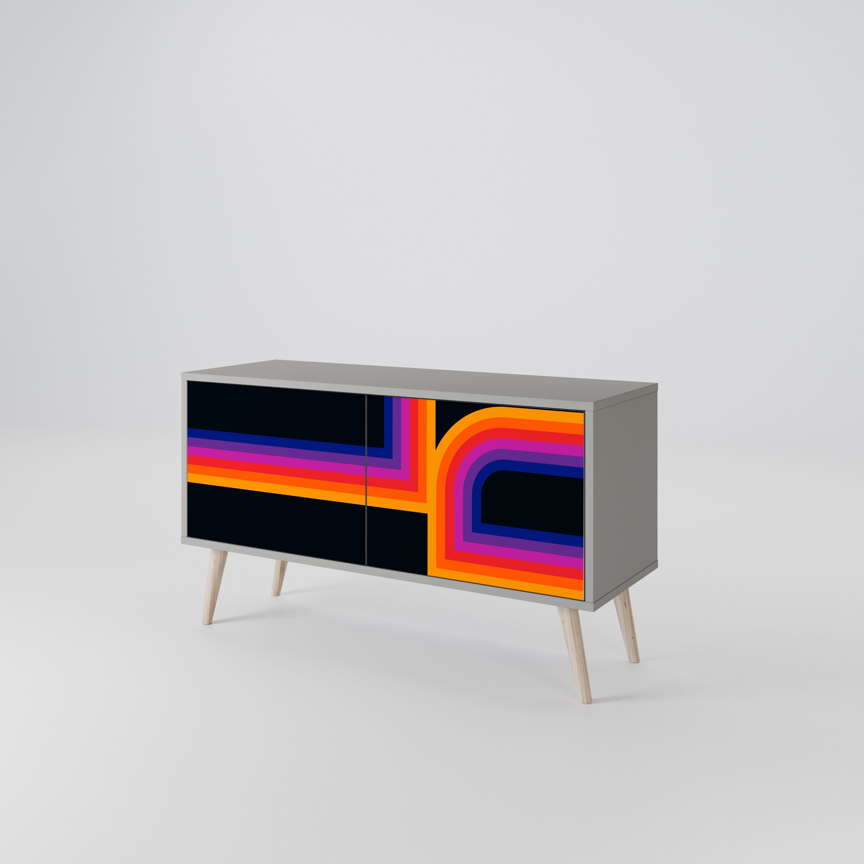 BLINDED BY THE LIGHTS Compact 2-Door TV Cabinet