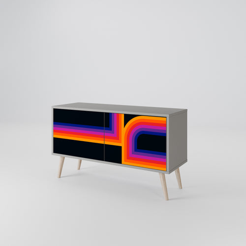 BLINDED BY THE LIGHTS Compact 2-Door TV Cabinet