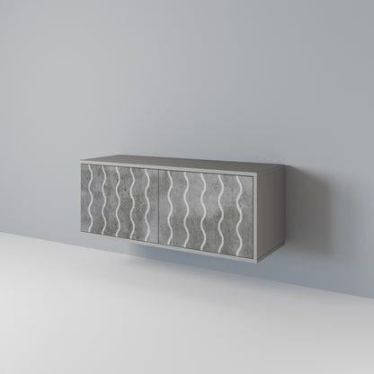 WAVES OF CONCRETE Kompaktní dvoudveřový TV stolek