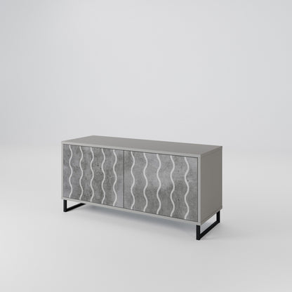 WAVES OF CONCRETE Kompaktní dvoudveřový TV stolek