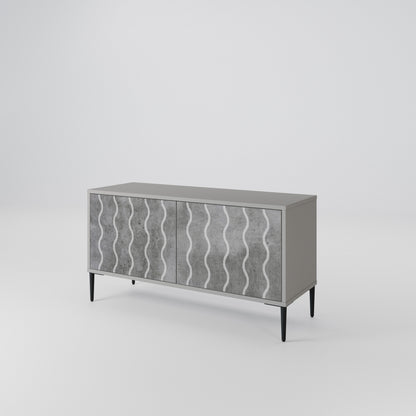 WAVES OF CONCRETE Kompaktní dvoudveřový TV stolek