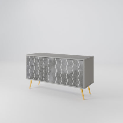 WAVES OF CONCRETE Kompaktní dvoudveřový TV stolek